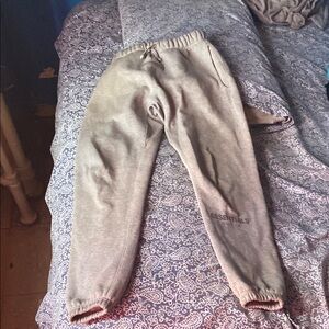 Essentials Gray Sweatpants with Elastic Waistband and Tapered Ankles